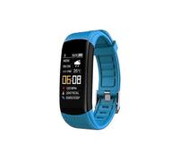 (Azul bebé) Pulsera de fitness con podómetro, presión arterial, monitor de ritmo cardíaco, resistente