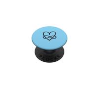 Azul bebé - símbolo de corazón Infinito Amor Minimalista PopSockets PopGrip Adhesivo