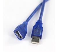 Azul blindaje trenzado USB 2.0 una hembra a un cable de extensión macho cable corto 0.3 m