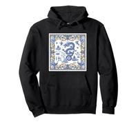 Azul China Arte Dragón símbolo de Poder y Buena Suerte Sudadera con Capucha