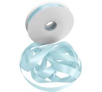 Azul Claro Cinta de Raso 25mm 91m, Dooozy Cinta de Satén, Cinta Regalo para Manualidades, Fiestas Envoltorios de Regalos Cumpleaños Navidad Lazos Decoración de Bodas