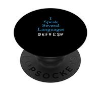 Azul Color Dinero Hablar Azul Gráfico PopSockets PopGrip Adhesivo
