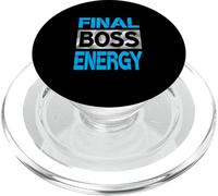 Azul Color Final-Boss-Energy Blue Graphic PopSockets PopGrip para MagSafe