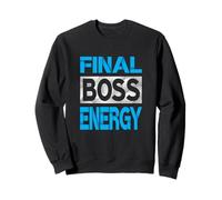 Azul Color Final-Boss-Energy Blue Graphic Sudadera