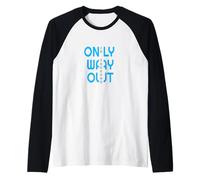 Azul Color Go Through It Gráfico Azul Camiseta Manga Raglan
