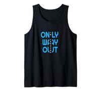 Azul Color Go Through It Gráfico Azul Camiseta sin Mangas