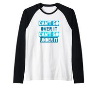 Azul Color Gotta Go Through It Gráfico Azul Camiseta Manga Raglan