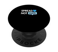 Azul Color Love Not Hate Gráfico Azul PopSockets PopGrip Adhesivo