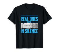 Azul Color Real Ones Move In Silence Gráfico Azul Camiseta