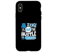 Azul Color The Hustle Looks Crazy Blue Graphic Carcasa para iPhone X/XS