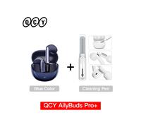 (Azul con estuche) QCY HT10 AilyBuds Pro+ ANC Auriculares inalámbricos Audio de alta resolución LDAC