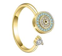 azul contra el mal - cobre, de, anillos ajustables