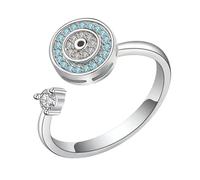 azul contra el mal - cobre, de, anillos ajustables azules
