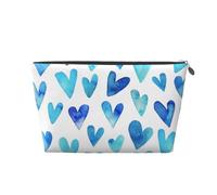 Azul Corazón Elegante Romántico Único, Bolsa de artículos de tocador Bolsa de Maquillaje Bolsa de cosméticos Bolsa de artículos de tocador de Viaje portátil
