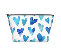 Azul Corazón Elegante Romántico Único, Bolsa de artículos de tocador Bolsa de Maquillaje Bolsa de cosméticos Bolsa de artículos de tocador de Viaje portátil