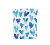 Azul Corazón Elegante Romántico Único, Squeeze Top Wallet Bolsa de Almacenamiento para Mujer Monedero pequeño Bolsa de Cambio