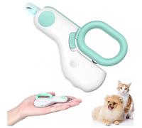 (AZUL) Cortauñas para animales pequeños con luces LED para evitar cortes excesivos y cuchillas afiladas como navajas - Recortador de uñas pr