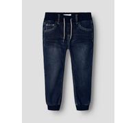 Azul Corte Baggy, Elástico Jeans
