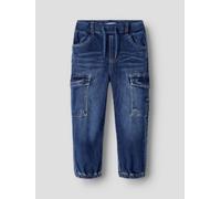 Azul Corte Baggy Vaqueros Tipo Cargo