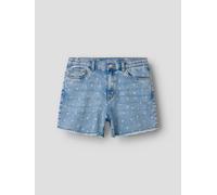 Azul Corte Mom Pantalones Cortos Vaqueros