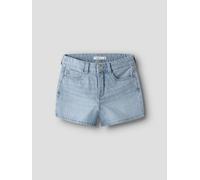 Azul Corte Mom Pantalones Cortos Vaqueros