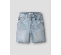 Azul Corte Mom Pantalones Cortos Vaqueros
