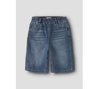 Azul Corte Skater Shorts Estilo Bermuda
