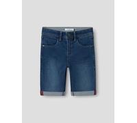 Azul Corte Slim Largo Shorts