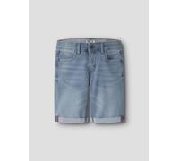Azul Corte Slim Largo Shorts