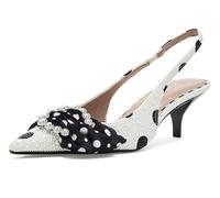 Azul de Betsey Johnson Bryanna, Lunares blancos y negros., 8.5