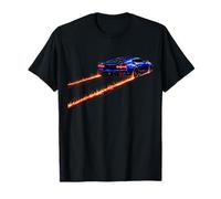Azul Exótico Coche Fuego Pistas Racing Car Turbo Race Niños Niños Camiseta