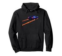 Azul Exótico Coche Fuego Pistas Racing Car Turbo Race Niños Niños Sudadera con Capucha