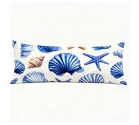Azul Funda Almohada 40x120 cm Fundas Cojines Caparazón Fundas de Almohada Doble Cara Impresión, para Dormir de Lado Lavable Suave Lino Cojines Cama para Sofá Cama Sala Decoración Pillows H0-208