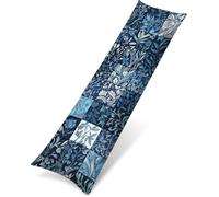 Azul Funda de Almohada 30x90cm, Fundas Cojines Boho Terciopelo Almohada Doble Cara Impresión, Suave Mejorar la Calidad del Sueño con Cremallera Invisible para Sofá Cama Decoración Hogar Sala,Model1325