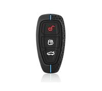 (Azul) Funda de llave de 3 botones para Ford Transit Custom Mondeo Fiesta Kuga ST Line MK3 Focus 3 Station Wagon
