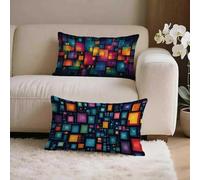 Azul Fundas Cojines 30x30 Juego de 2, GeometríA Fundas Cojines 30x30, Suave Terciopelo Cuadrado Pillow Case con Cremallera Oculta, Cushion Covers para Decoracion Hogar Sofás, Regalo Mujer 4-m7835
