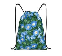 Azul Gloria Matutina Retro Mujer Hombre Mochila De Cuerdas Con Cordón Mochila Con Cordón Impermeable Mochilas Deportiva Para Acampada Yoga Baloncesto