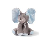(Azul/Gris) Baby Peek-a-boo peluche elefante juguete cantarín muñeco elefante muñeco juguete con orejas móviles