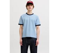 Azul Hombres Cotton/Elastane Camiseta Bloques De Color XL EU