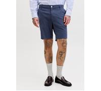 Azul Hombres Cotton/Linen/Elastane Shorts Chinos Corte Regular S EU