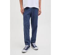 Azul Hombres Cotton/Linen Pantalones Chinos Corte Tapered 29/32 EU