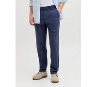 Azul Hombres Cotton/Linen Pantalones Chinos Corte Tapered 30/34 EU
