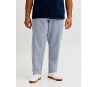 Azul Hombres Cotton/Linen Plus Size Pantalones Corte Relaxed 40 EU