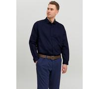 Azul Hombres Cotton/Organic/Cotton Plus Size Camisa Formal Corte Loose EU3XL US1XL EU