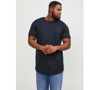Azul Hombres Cotton Plus Size Camiseta Liso EU2XL US1L EU