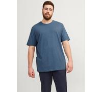 Azul Hombres Cotton Plus Size Camiseta Liso EU3XL US1XL EU