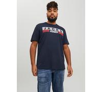Azul Hombres Cotton Plus Size Camiseta Logotipo EU2XL US1L EU