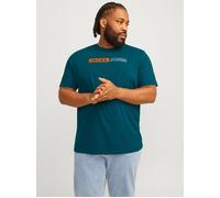 Azul Hombres Cotton Plus Size Camiseta Logotipo EU7XL US5XL EU