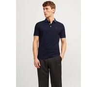 Azul Hombres Cotton Polo Liso M EU