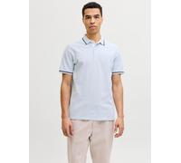 Azul Hombres Cotton Polo Liso M EU